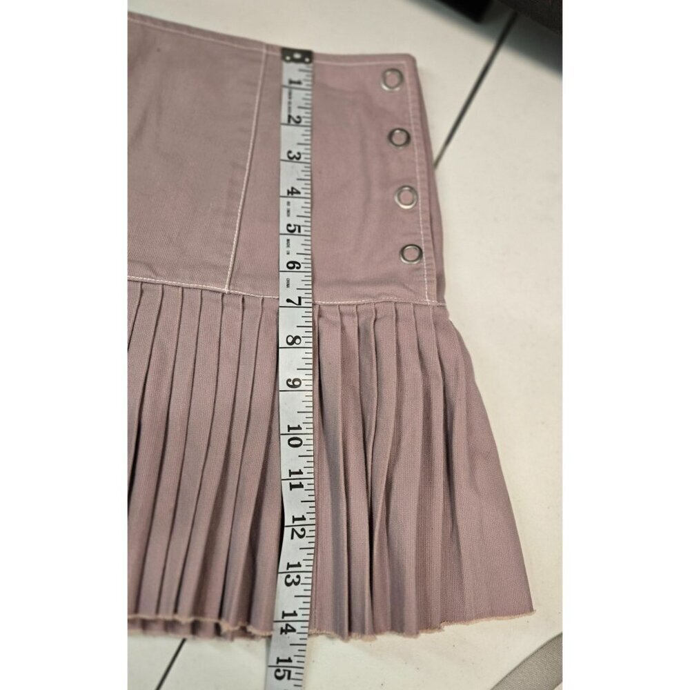 Pleated Mini Skirt Lavender Sz M by Bobby J Tennis Skirt Cotton Coquette - Picture 13 of 15